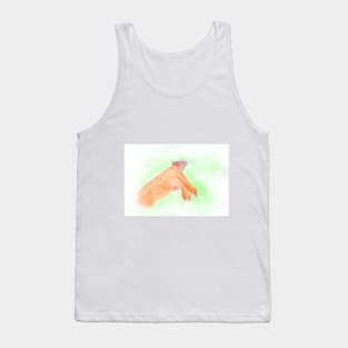 Woman's hand with a butterfly. Manicure, nails, body care Tank Top